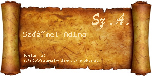 Számel Adina névjegykártya